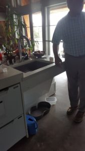 Design Features Modified Sink with Touch Faucet at Slattery Home